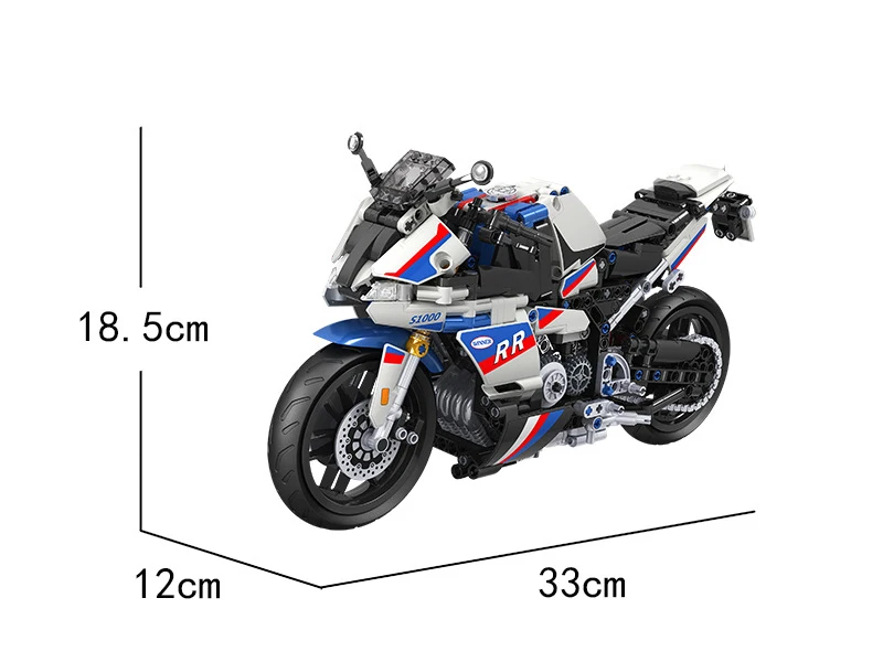 

Winner 7054 MOC 819PCS Static Track Motorcycle 1:6 Model Assembled Building Block Bricks DIY Toys For Children Birthday Gift