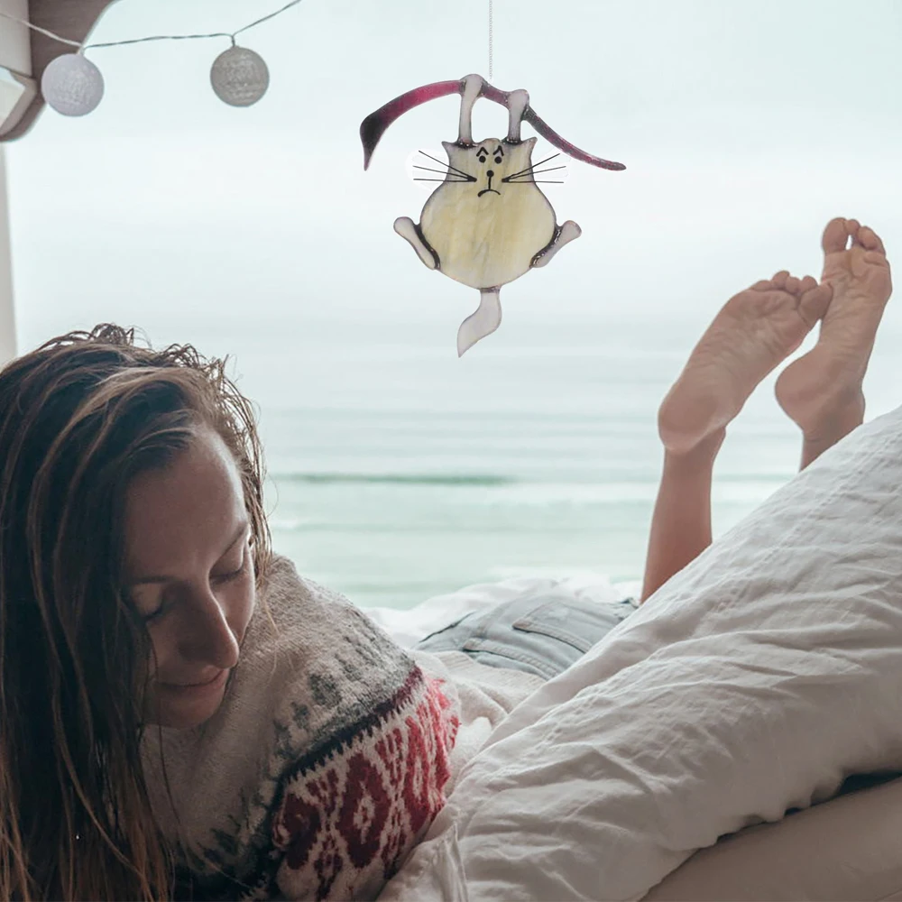 

Mini Stained Bird Hanging Window Rainbow Suncatcher Acrylic Birds Pendant Outdoor Yard Garden Hanging Craft Decoration Gift