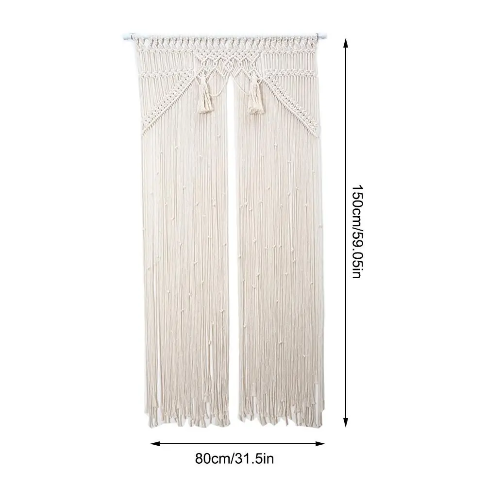 

150x80cm Handmade Macrame Wall Hanging Handwoven Bohemian Tapestries Cotton Tapestry Home Living Room Wedding Backdrop Decor
