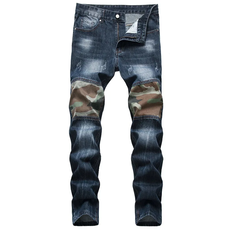 

Denim Designer Hole Jeans High Quality Ripped For Men'S Size 28-38 40 42 2021 Autumn Spring HIP HOP Punk Streetwear