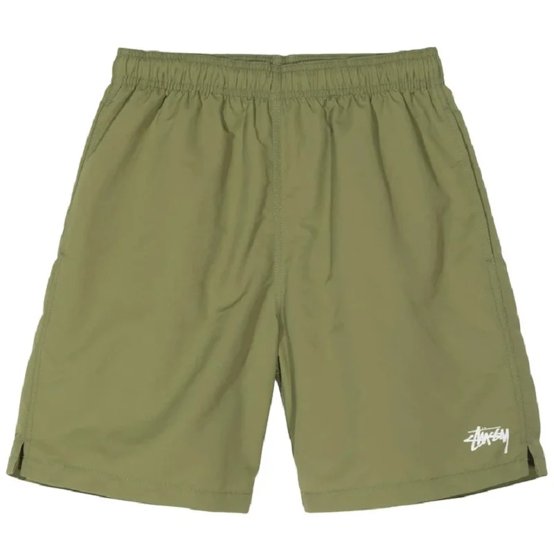 

Summer men's sports shorts plain color loose casual pants quick-drying breathable swimwear shorts hip zipper pocket shorts