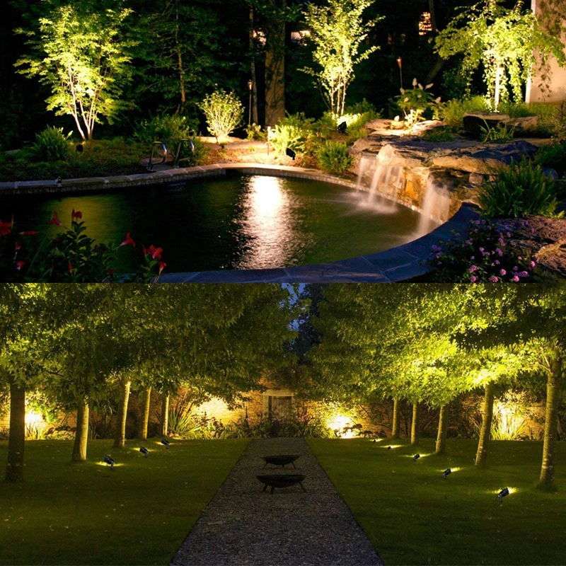 Outdoor Landscape LED Lighting 9W Waterproof Garden Lights COB Led Spotlights with Spiked Stand for Lawn Decorative Lamp EU Plug | Освещение