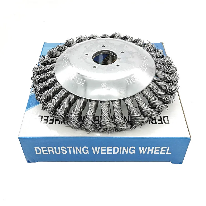 Новая Головка триммера для травы стальная проволочная колесная щетка сплав