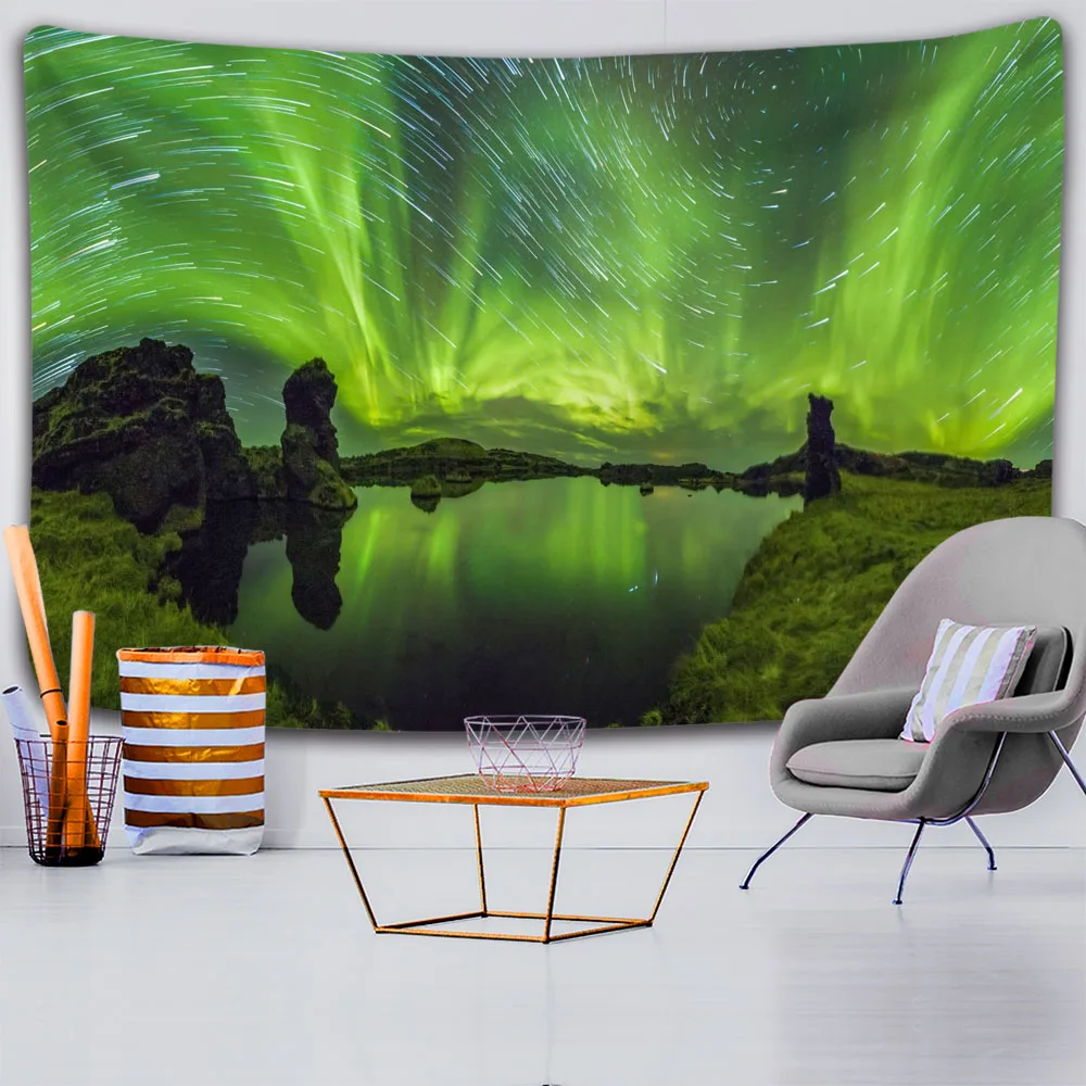 

Universe Starry Sky Series Tapestry Wall Mounted Printed Fabric Dormitory Living Room Decoration Yoga Mat Carpet Art Deco