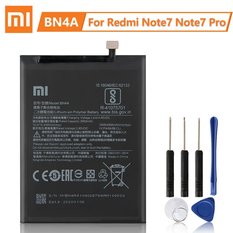 XiaoMi оригинальная запасная батарея BN4A для Redmi Note7 Note 7 Pro M1901F7C аутентичная телефона
