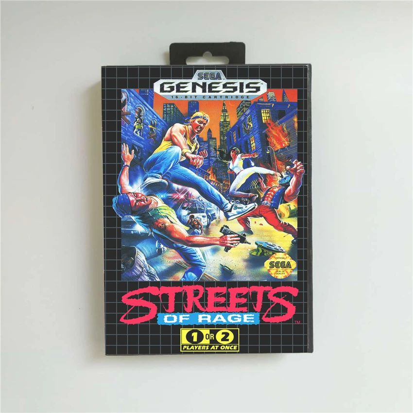 Street of Rage крышка США с розничной коробкой 16 бит MD игровая карта для Sega Megadrive Genesis