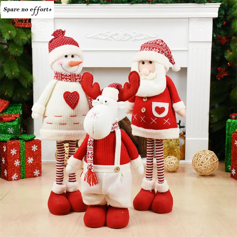 75 см, Рождественская Выдвижная фигурка Navidad, рождественские украшения для дома, куклы Санта-Клауса, adornos de navidad, подарки на год