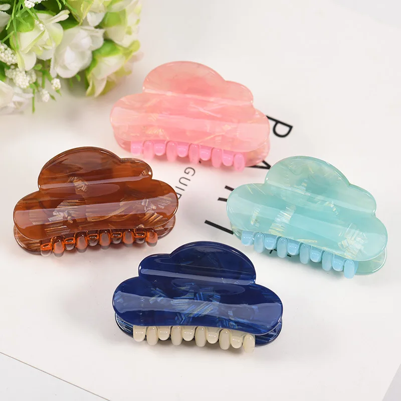 

Fashion New Geometry Triangle Medium Acrylic Stripe Candy Color Hairpin Barrettes for Women Girl Accessories Headdress