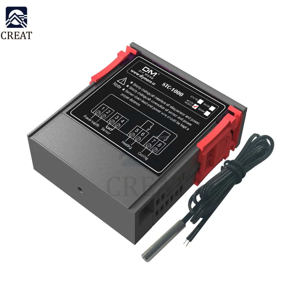 Цифровой ЖК-дисплей термостат с контролем температуры термоконтроллер датчиком