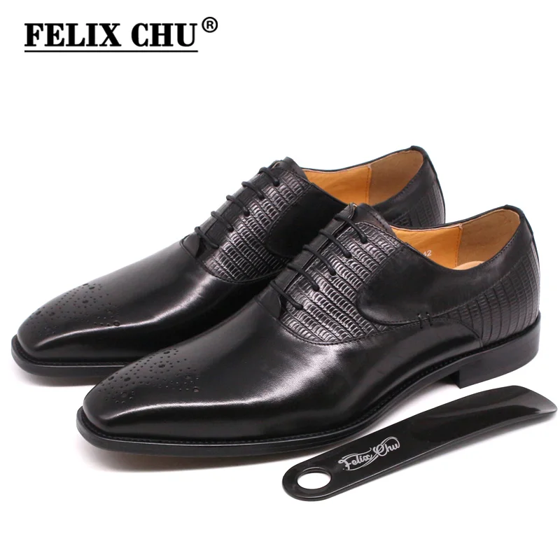 Туфли мужские классические натуральная телячья кожа квадратный носок оксфорды
