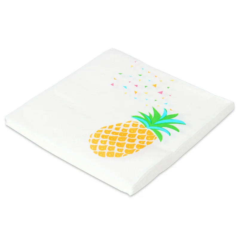 20 шт./лот, золотисто-розовая волнистая бумажная салфетка для мальчиков и девочек, вечерние салфетки, украшение для салфеток, салфетки 33*33 см - Цвет: pineapple
