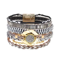 bohemia bracelets for women fashion leather bracelets female gifts jewelry charm bracelet wholesale dropshipping