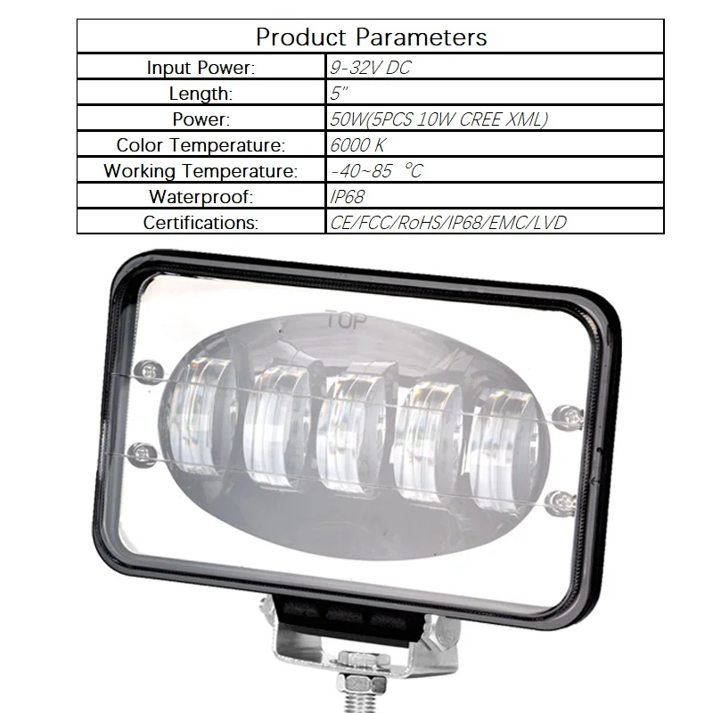 CREK 6 &quotквадратный дюйм грузовик светодиодный рабочий светильник внедорожный