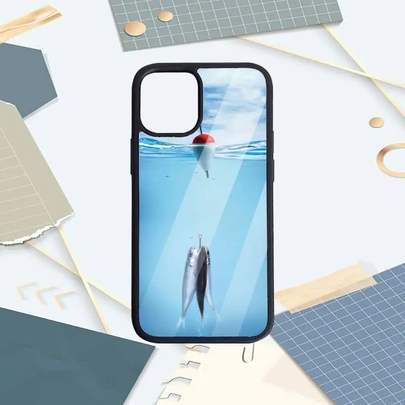 

Hunting Fishing art fish Phone Case PC For iPhone 11 12 pro XS MAX 8 7 6 6S Plus X 5S SE 2020 XR