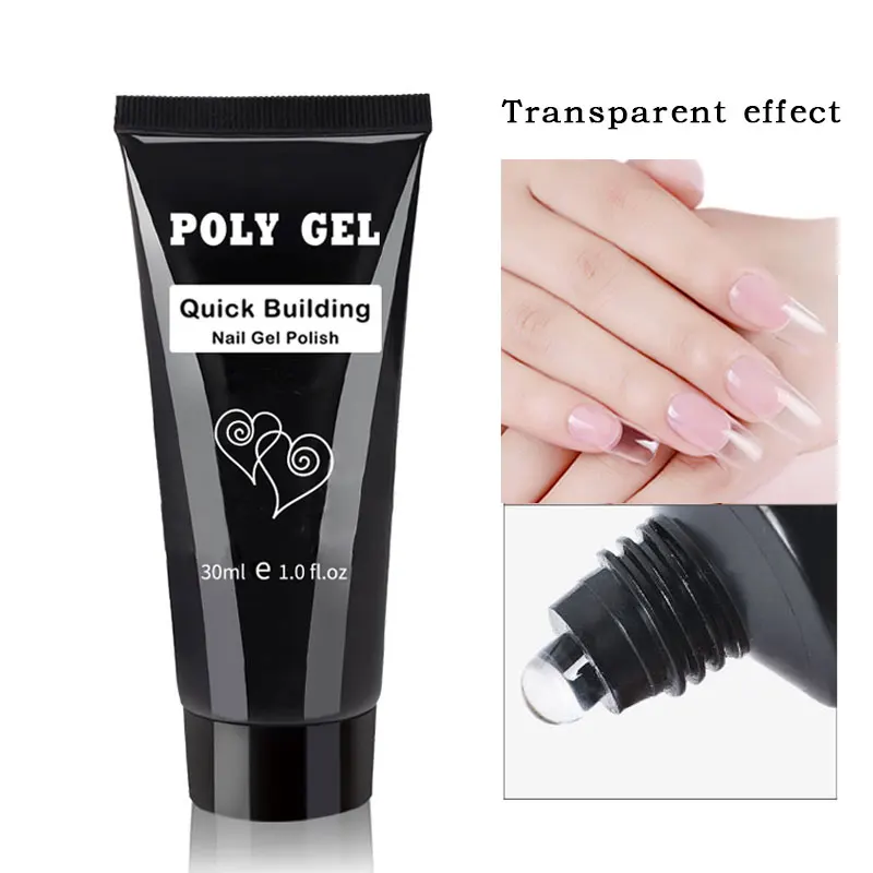 30 г Polygel наращивания ногтей акрилом поли-моментальный эффект! УФ гель светодиодный гель Советы повышения скольжения раствор быстрого роста ногтей расширение гель для ногтей