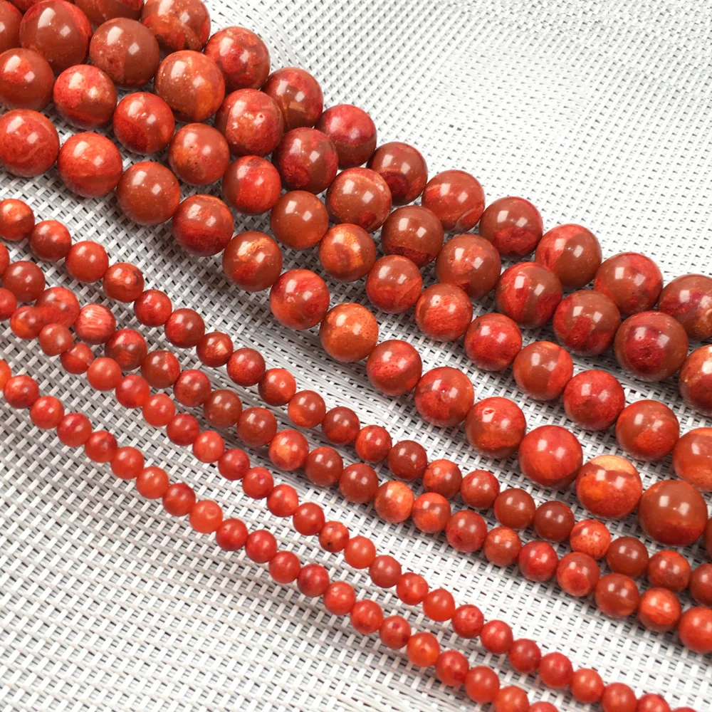 Fashion Natural Stone Pink Shell Beads Round Loose Spacer For Jewelry Making DIY Bracelet Necklace Accessories Gifts | Украшения и