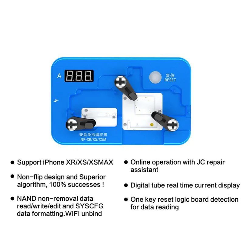 JC NAND Программист без удаления для iPhone 6S/6SP/7G/7 P/8G/8 P/X/XR/XS MAX HD чтение/запись/правка и SYSCFG данные форматирования