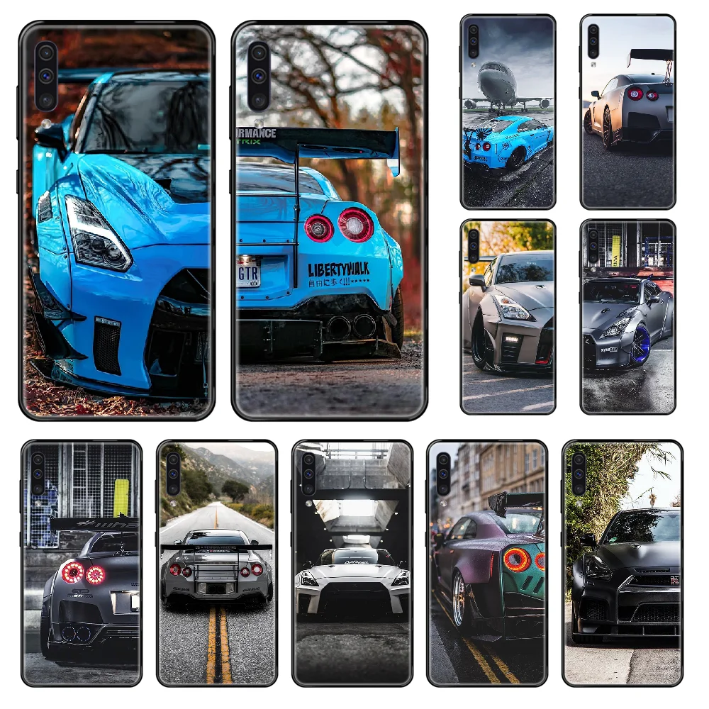 

Sport Car GTR Phone case For Samsung Galaxy A 3 5 6 7 8 20 40 50 70 71 E S Plus 2016 2017 2018 black painting cover fashion