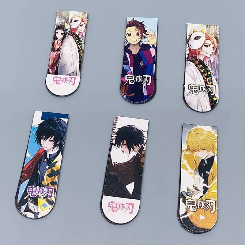 Закладка-книжка магнитная металлическая в стиле аниме Demon Slayer Kimetsu No Yaiba Kamado Tanjirou 6