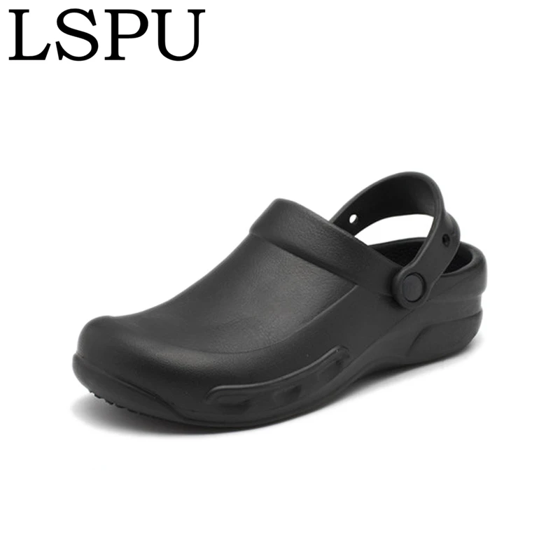 

New Arrivals Kitchen Chef Shoes Anti-slip Waterproof Oil-Proof Cook Work Shoes Slip On Resistance Casual Kitchen Clogs Size39-44