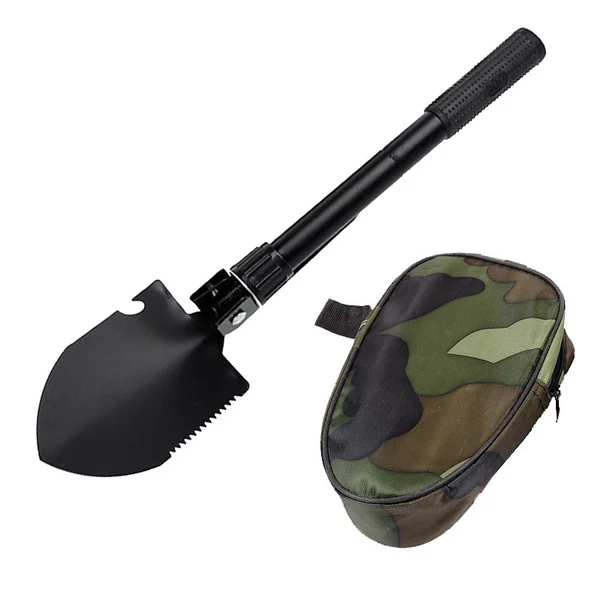 

Outdoor Survival Military Portable Folding Shovel and Pick and Carry Bags, Multi-purpose Camping, Hiking
