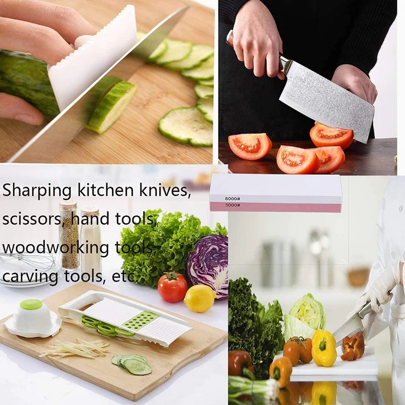 

Whetstone Sharpener 2 Sides Gravel 3000/8000 Whetstone Sharpener Water Stone Set