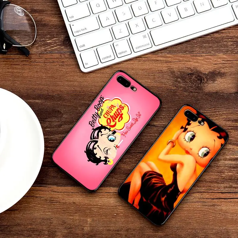 Beautiful Betty Soft Silicone Phone Case For iPhone XR TPU 5 5SE 6 6S 7 Plus 8Plus XS X Xr Max 9 Coque | Мобильные телефоны и