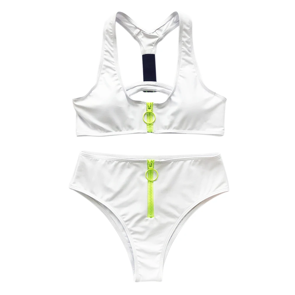 

Sexy Swimsuit Women Backless Swimwear Letter Printed Bikini Set Ladies Summer Bathing Suit Black White