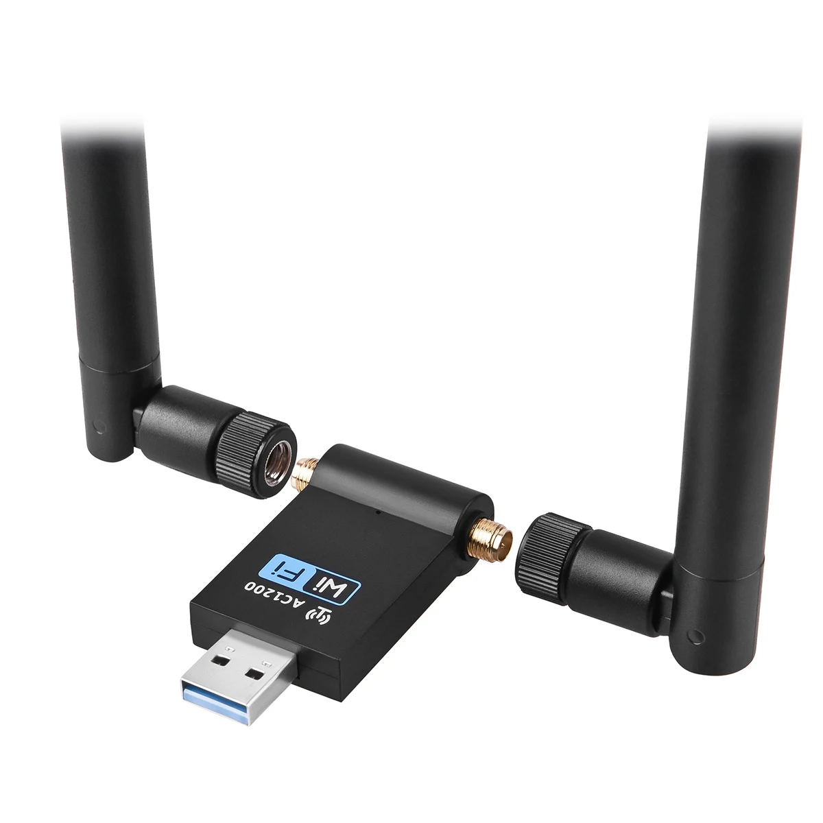

USB 3.0 WiFi Wireless Adapter 5GHz/2.4GHz 1200Mbps WiFi Dongle Dual Antennas WiFi Adapter For PC Desktop Laptop