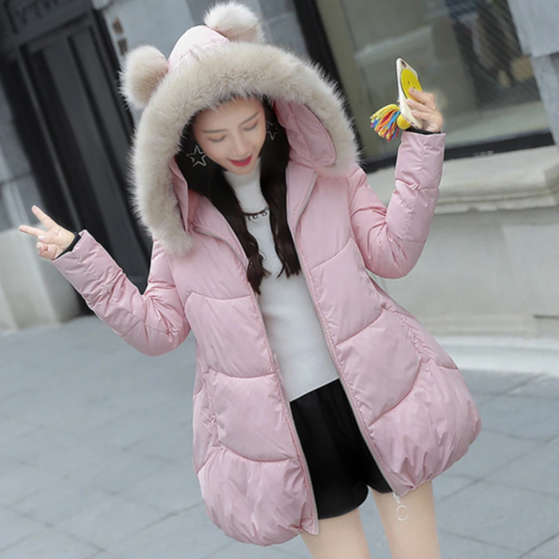 Женская зимняя куртка 2020 новая модная парка с капюшоном меховым воротником