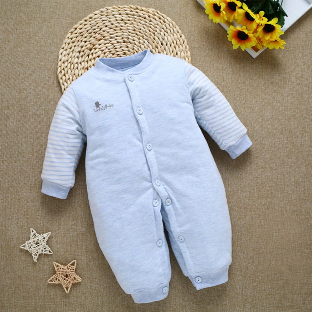 

Newborn Baby Rompers Winter Thicken Warm Cotton One Piece Jumpsuit Unisex Baby Clothes Christmas Boy Girl Jumpsuit Outerwear