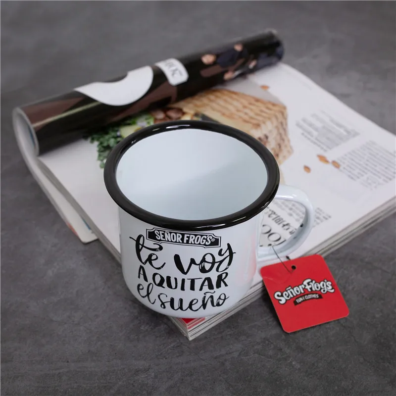 Экспортируемая в США утолщенная эмалированная чашка для воды стакан кружка