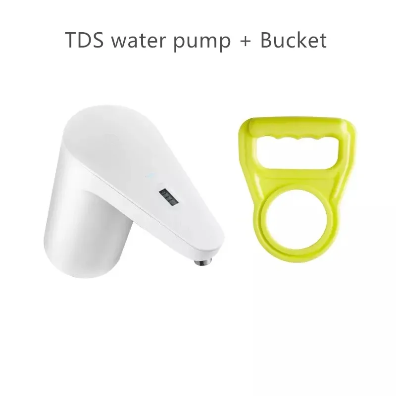 TDS pump and bucket XIAOMI автоматический Перезаряжаемый USB мини сенсорный выключатель водяной насос беспроводной Электрический диспенсер с TDS тестовое устройство для откачки воды - Цвет: TDS pump and bucket