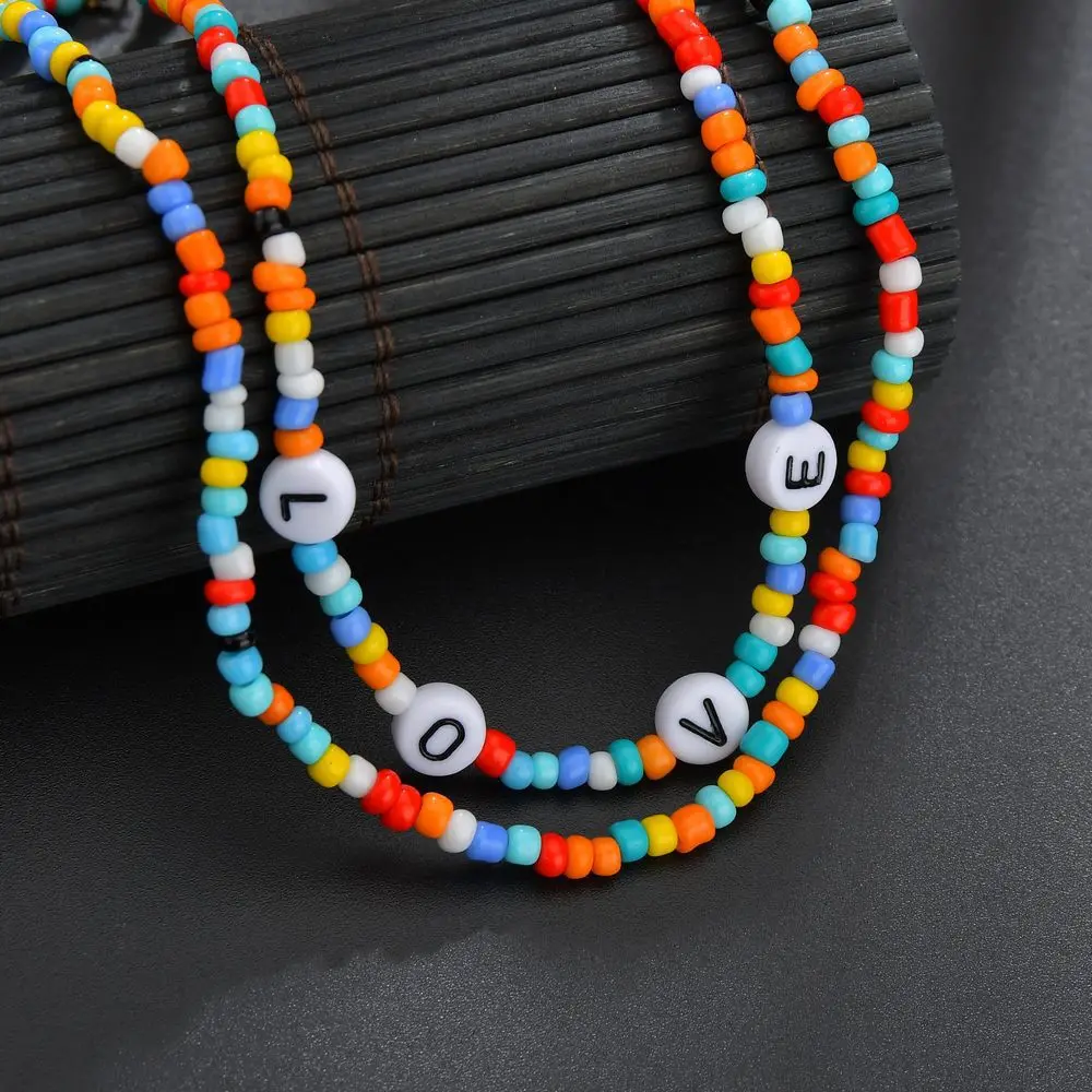 Женское Ожерелье-чокер с бусинами радужного цвета | Украшения и аксессуары