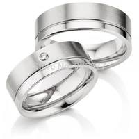 custom wedding bands engagement couple rings pair for men and women comfort fit handmade titanium jewelry finger rings