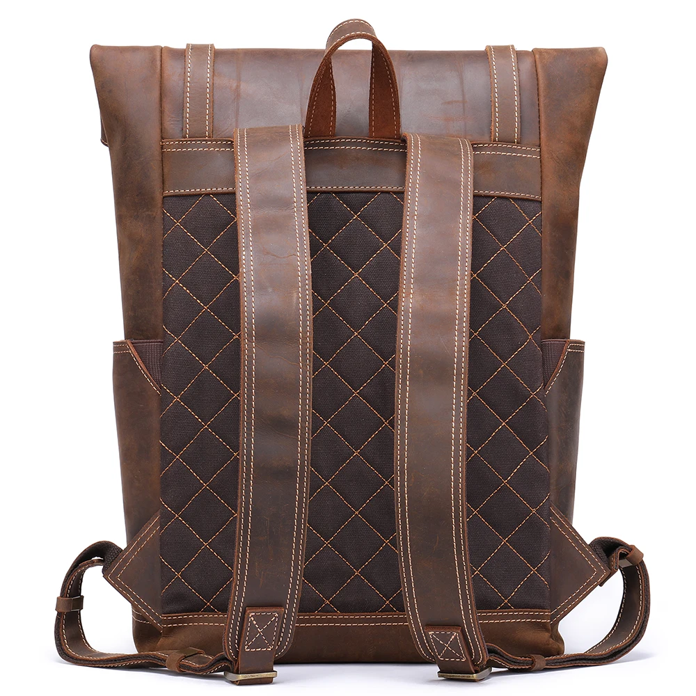 Винтажный кожаный рюкзак MVA для мужчин ноутбука 15 6 дюйма дорожная офисная сумка