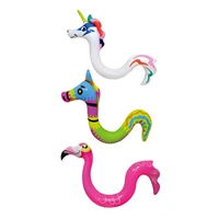 3d animal swim pool floating toy hippocampus floats flamingo swimming ring unicorn inflatable pool float childadult water toys