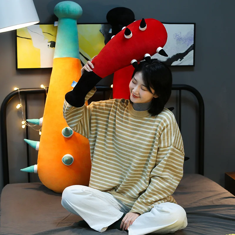 

60-100cm Creative Simulation Spiked Club Pillow New Funny Soft Stuffed Plush Doll Lifelike Fitness Equipment Toys Birthday Gifts