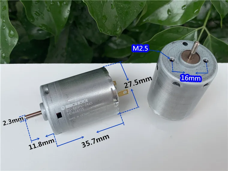 MABUCHI RS 385PV 2465 12 В 24 двигатель для угольной щетки сделай сам|Двигатель постоянного