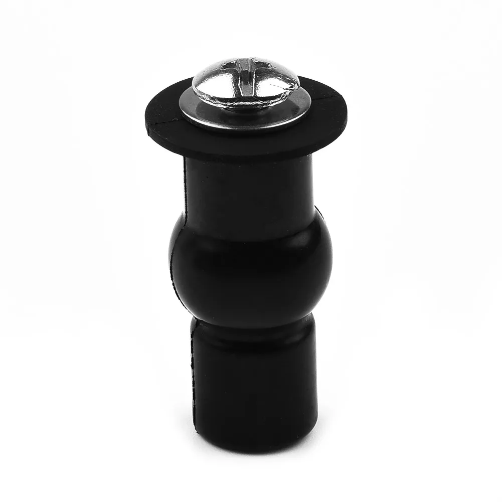 

Toilet Seat Toilet expansion bolt Well Nut Screw Rubber Black+Silver 3 Pairs