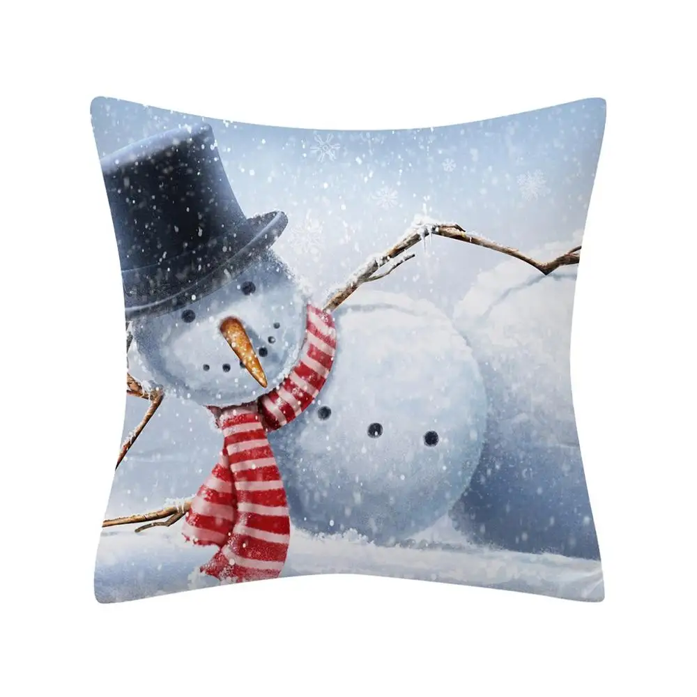 Белый Рождественский персик наволочка 45X45 см Рождественская флэш-полиэстер