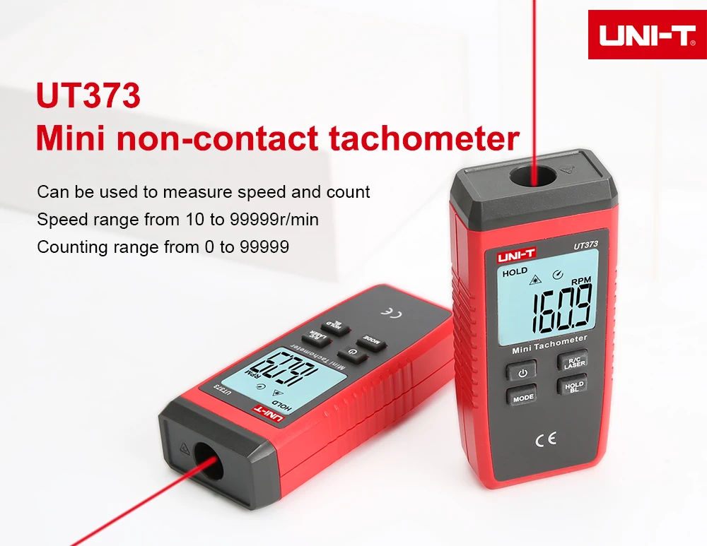UNI-T UT373 Мини цифровой Бесконтактный тахометр измеритель скорости до 99999 Ddisplay по акции