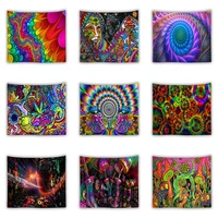 bohemia colorful mandala wall hanging tapestry hippie psychedelic carpet mushroom plants music personality wall cloth tapestries