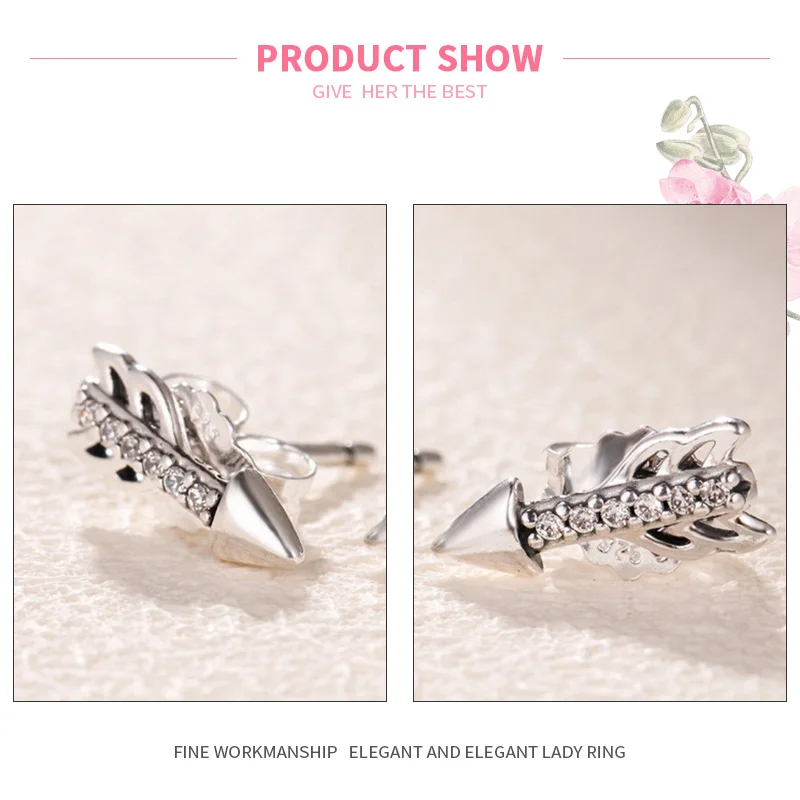 

MISSITA 2019 New Fashion Classic Shining Arrow Stud Earrings for Women Zircon Wedding Earrings Fashion Jewelry Dropshipping