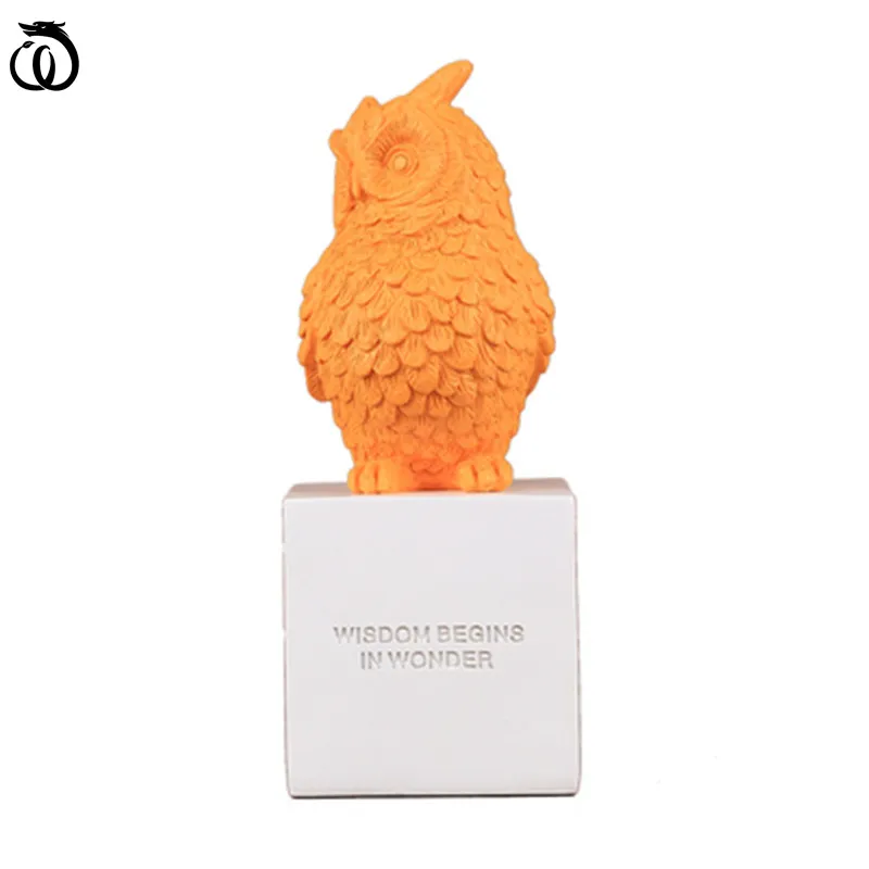 

WU CHEN LONG Nordic Creative Owl Statue Simple Modern Living Room Office Store Opening Figurines Home Decor Arts Sculpture A3123