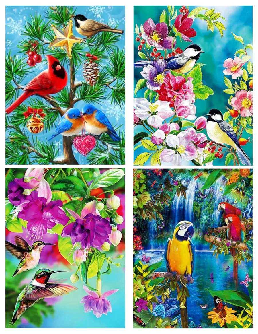 Алмазная 5d картина сделай сам с изображением животных птиц вышивка крестиком