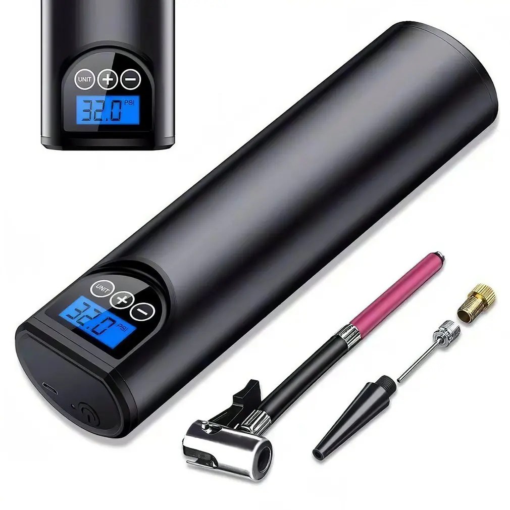 

Rechargeable Air Pump Tire Inflator Cordless Portable Size Compressor Digital Car Tyre Pump For Car Bicycle Tires Balls