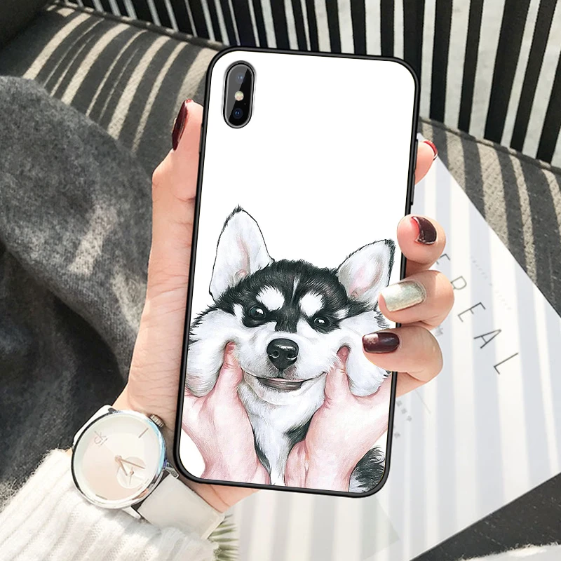 Чехол для телефона iPhone 11 Pro Max XR XS MAX X Ctue Chien dog Для Apple 8 7 6 5S s Plus Мягкий Силиконовый