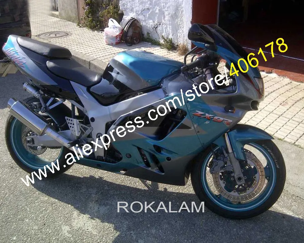 ZX 9R 94 97 обтекатель комплект ABS мотоцикл для Kawasaki ZX9R 1994 1997 синий и серый Ботинки в