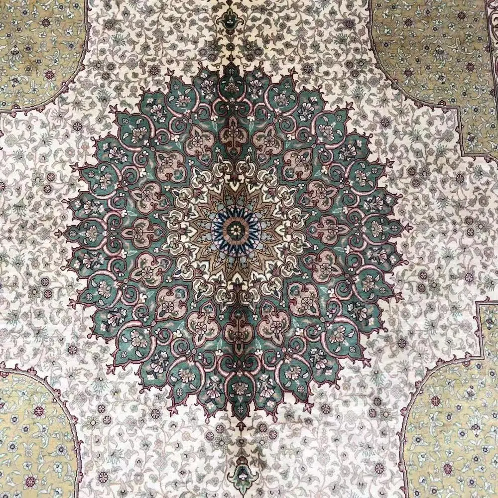 6 'x 9' персидский шелковый ковер ручной работы классический большие шелковые